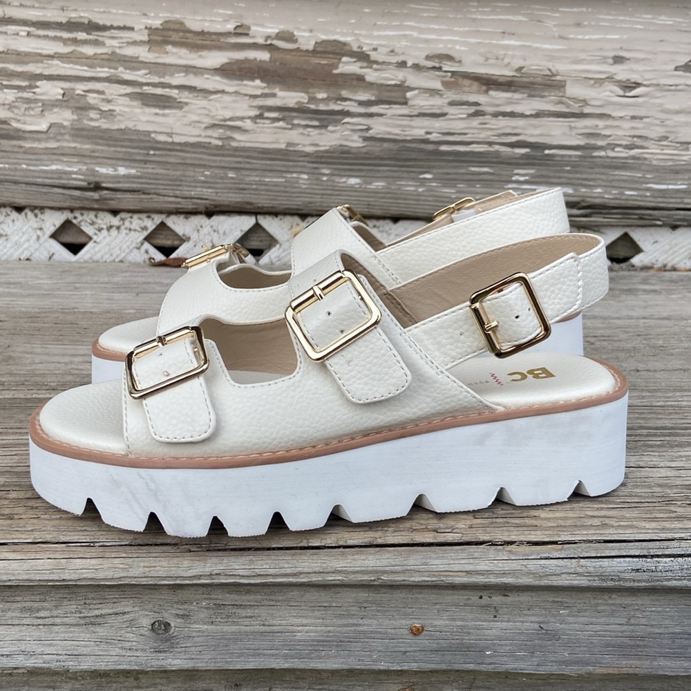 Anthropologie BC Footwear It's Happening Vegan Leather Sandal Women's Size 7.5 - Picture 6 of 14